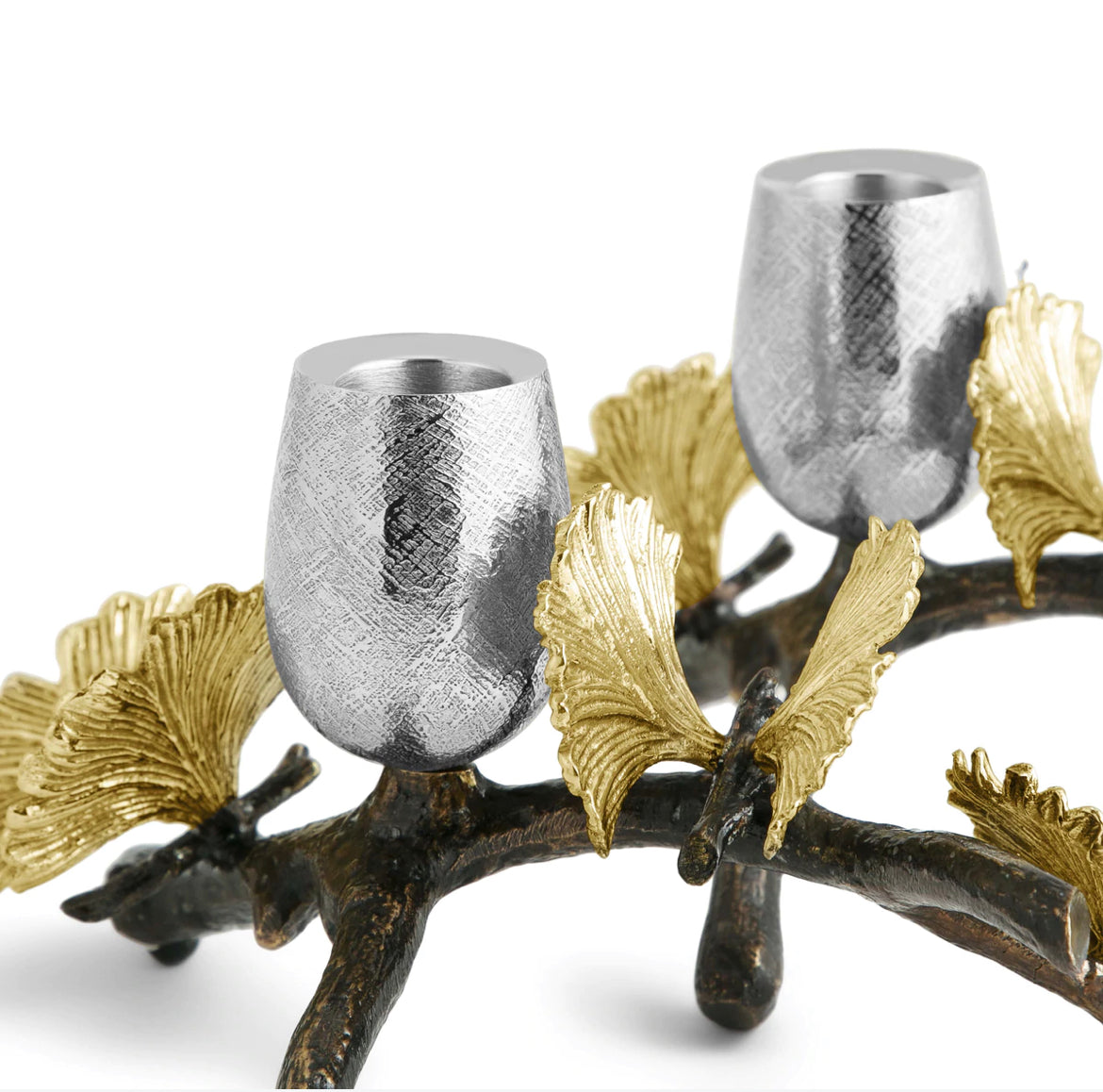 Michael Aram Butterfly Ginkgo Candleholders Set 2