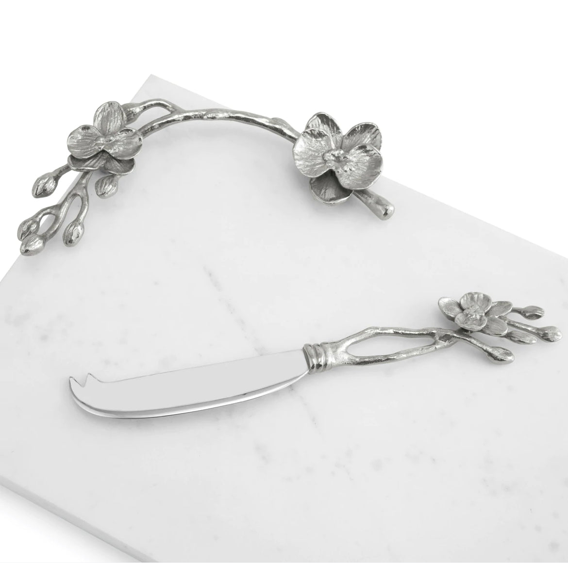 Michael Aram White Orchid Small Cheese Board w/ Knife